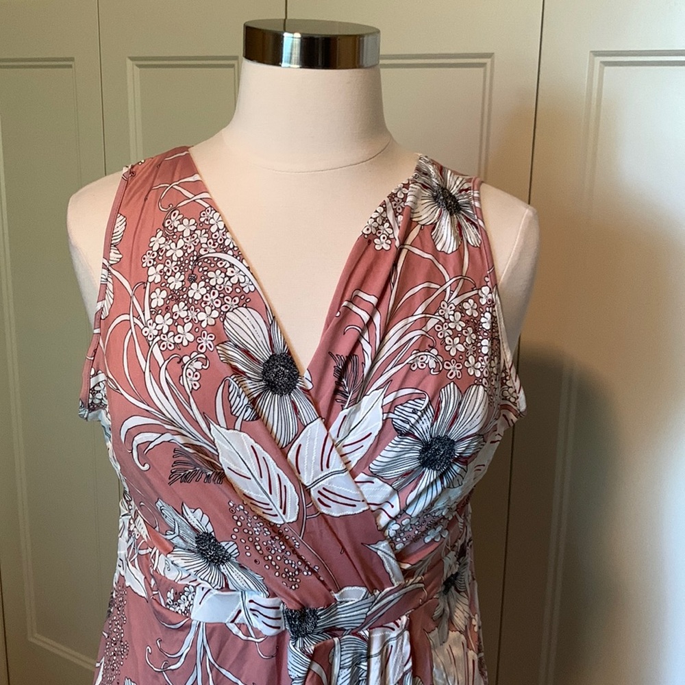 Blue Leopard Brand Pink and White Dress Size 3X NWT